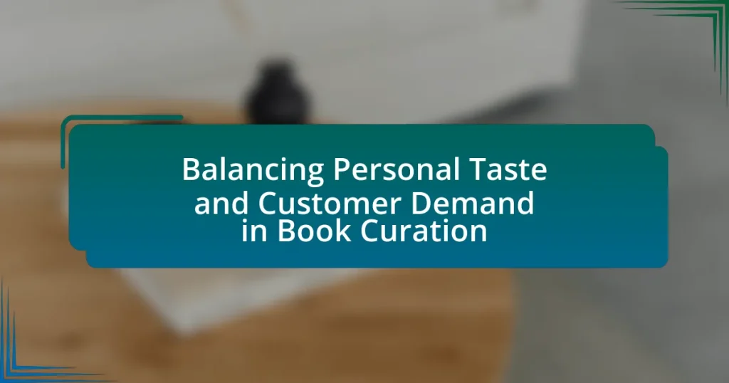 Balancing Personal Taste and Customer Demand in Book Curation