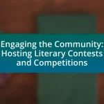 Engaging the Community: Hosting Literary Contests and Competitions