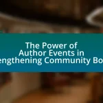The Power of Author Events in Strengthening Community Bonds