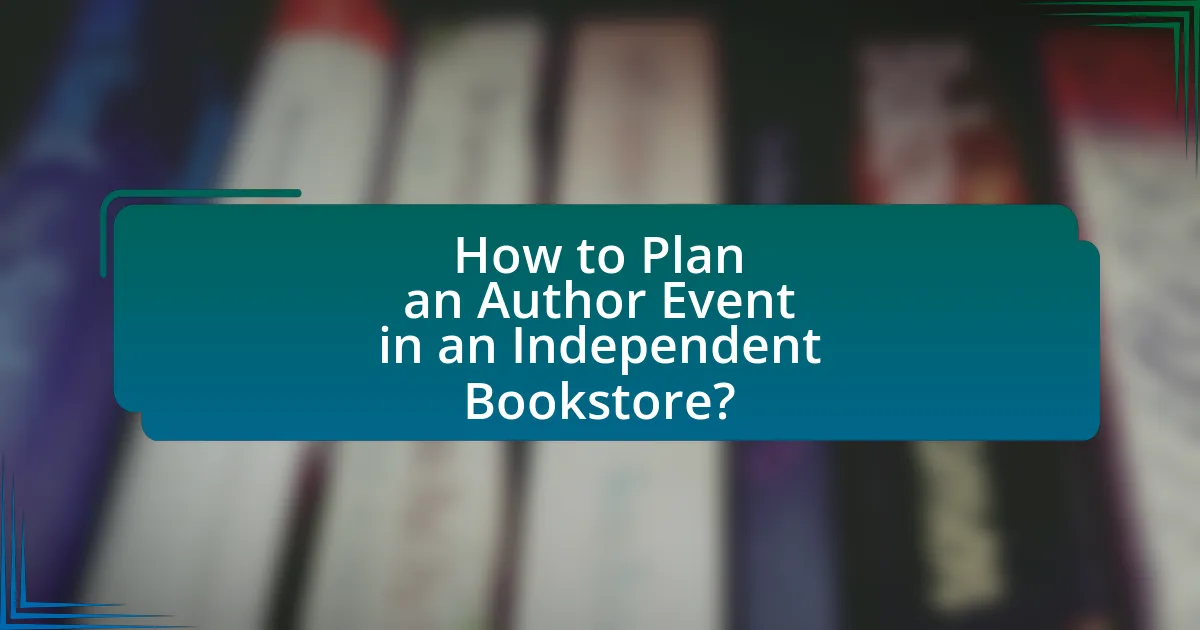 How to Plan an Author Event in an Independent Bookstore?