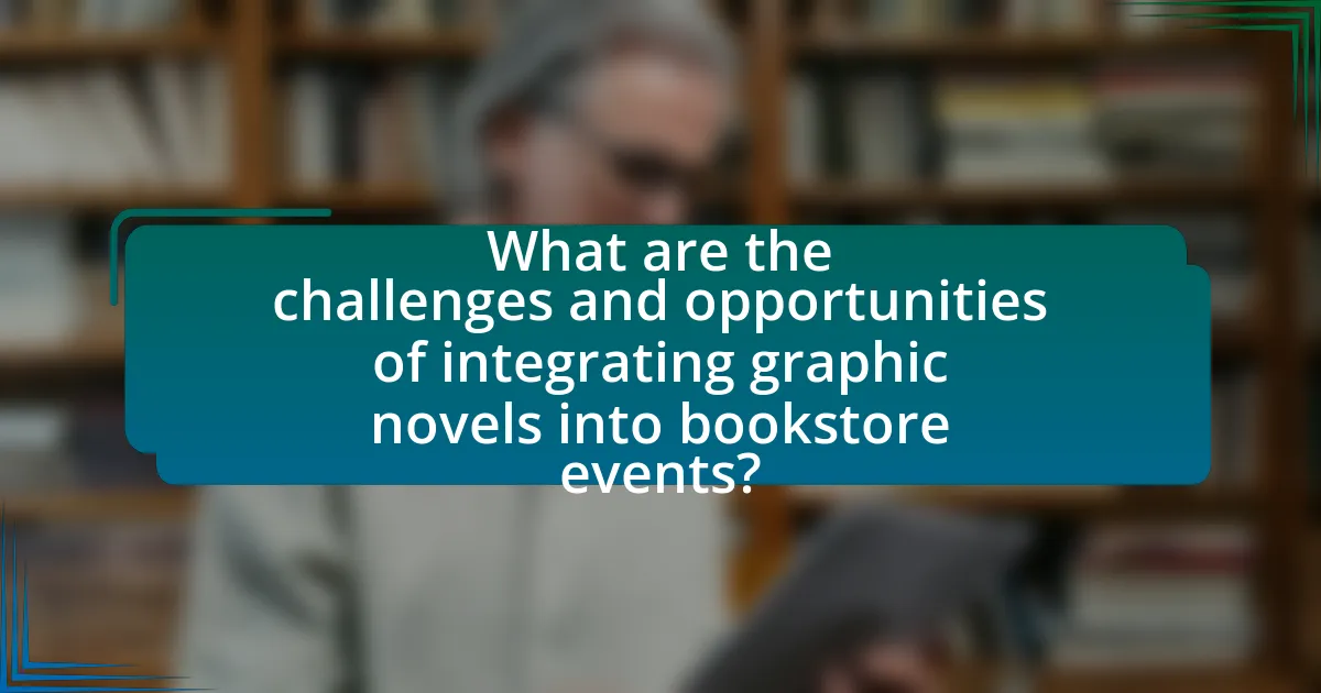 What are the challenges and opportunities of integrating graphic novels into bookstore events?