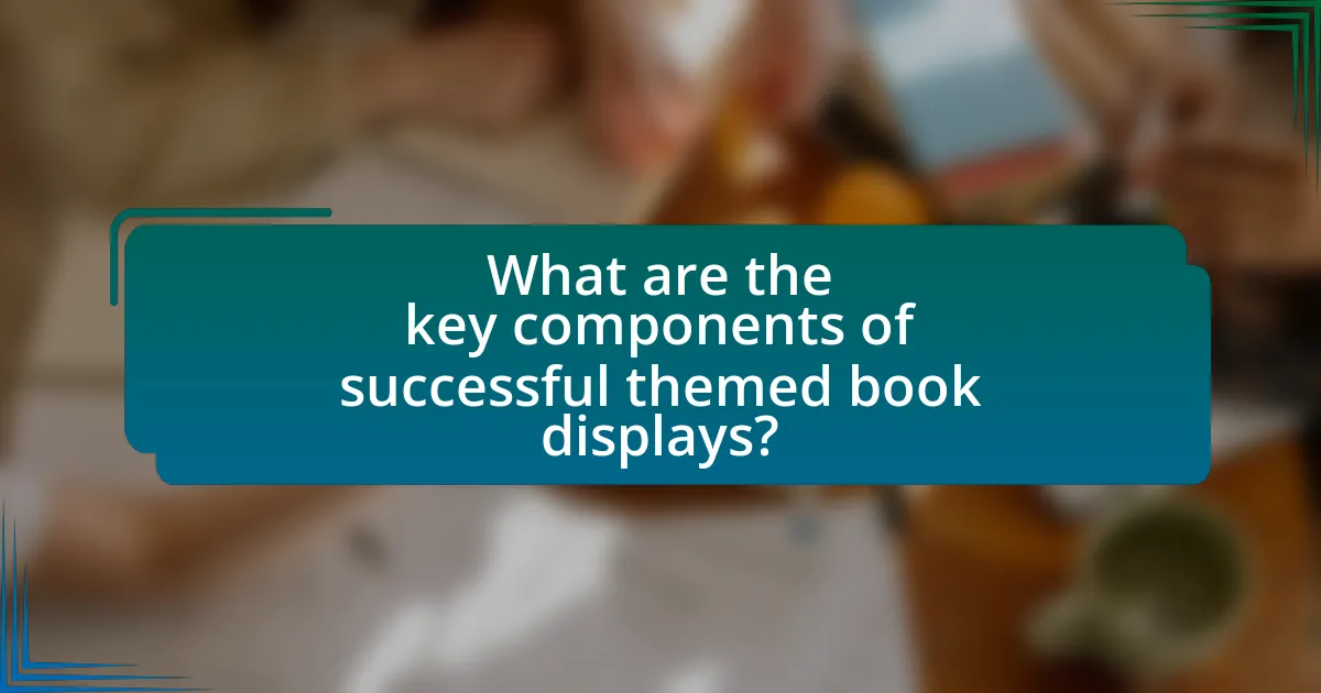 What are the key components of successful themed book displays?