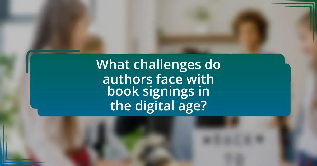 What challenges do authors face with book signings in the digital age?