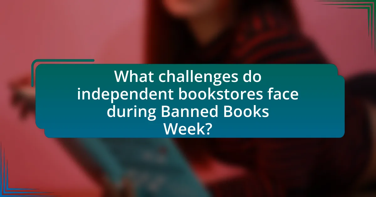 What challenges do independent bookstores face during Banned Books Week?