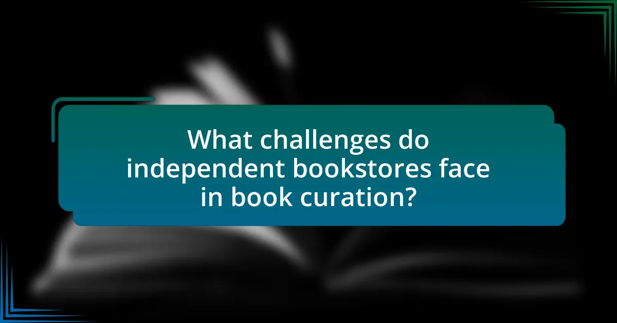 What challenges do independent bookstores face in book curation?