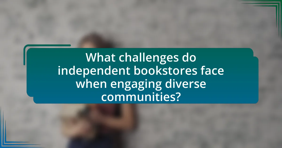 What challenges do independent bookstores face when engaging diverse communities?