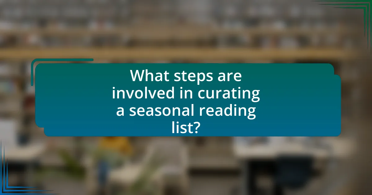 What steps are involved in curating a seasonal reading list?